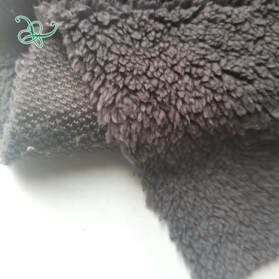 In Stock 100 Polyester sherpa fleece fabric one side brushed warm fleece for wholesale