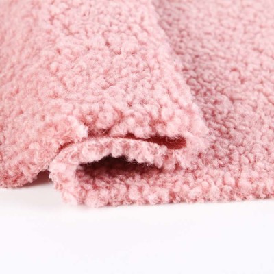 Chinese popular warm keeping 100 polyester teddy fleece sherpa fleece fabric for winter clothes