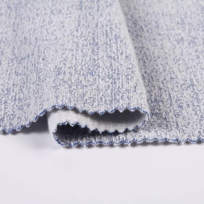 Solid Plain Terry Ant Polyester Cotton In One Side Brushed Knitted Fleece Fabric